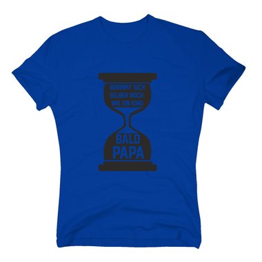 Herren T-Shirt - Bald Papa dunkelblau-weiss 4XL
