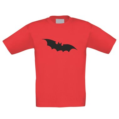T-Shirt Kinder Halloween - Fledermaus dunkelblau-glow 110-116