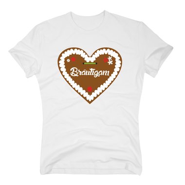 T-Shirt Bräutigam Junggesellenabschied Lebkuchen Herz