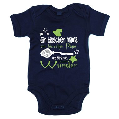 Baby Body - Ein bisschen Mama, ein bisschen Papa und ganz viel Wunder dunkelblau-apfelgruen 50-62