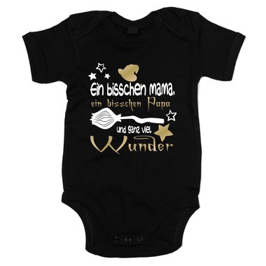 Baby Body - Ein bisschen Mama, ein bisschen Papa und ganz viel Wunder dunkelblau-apfelgruen 50-62