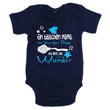 Baby Body - Ein bisschen Mama, ein bisschen Papa und ganz viel Wunder dunkelblau-apfelgruen 50-62