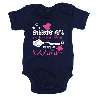 Baby Body - Ein bisschen Mama, ein bisschen Papa und ganz viel Wunder dunkelblau-apfelgruen 50-62