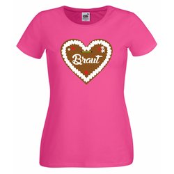 Lebkuchenherz Braut - Damen T-Shirt Junggesellenabschied