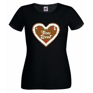 TEAM BRAUT Lebkuchenherz Damen T-Shirt Junggesellenabschied