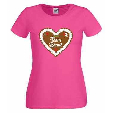 TEAM BRAUT Lebkuchenherz Damen T-Shirt Junggesellenabschied