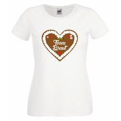 TEAM BRAUT Lebkuchenherz Damen T-Shirt Junggesellenabschied