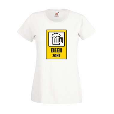 Damen T-Shirt Oktoberfest Beer Zone pink L