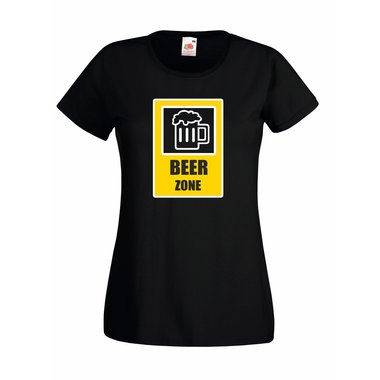Damen T-Shirt Oktoberfest Beer Zone pink L
