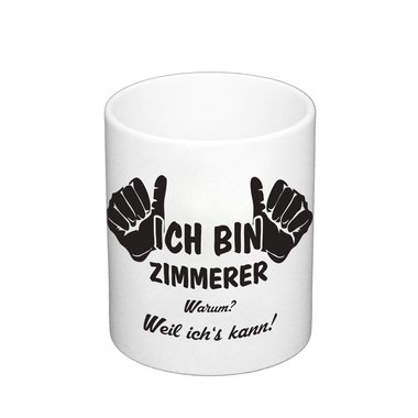 Kaffeebecher - Ich bin Zimmerer apfelgruen