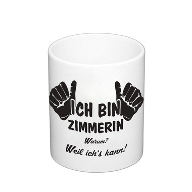 Kaffeebecher - Ich bin Zimmerin apfelgruen