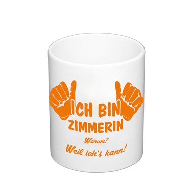 Kaffeebecher - Ich bin Zimmerin apfelgruen