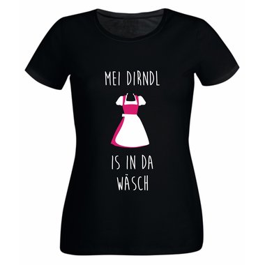 Damen T-Shirt - Mei Dirndl is in da Wsch