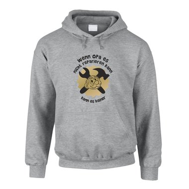 Herren Hoodie - Wenn Opa es nicht reparieren kann, kann es keiner schwarz-gold XXXL