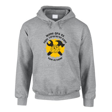 Herren Hoodie - Wenn Opa es nicht reparieren kann, kann es keiner schwarz-gold XXXL