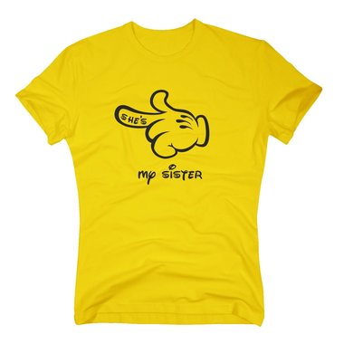 Herren T-Shirt - Mickey Hand - Shes my sister