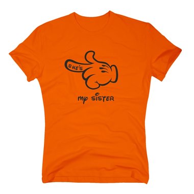 Herren T-Shirt - Mickey Hand - Shes my sister