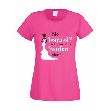 Junggesellenabschied T-Shirts - Damen T-Shirt - Sie heiratet - die anderen saufen
