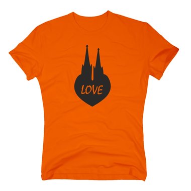 T-Shirt Herz Klner Dom Love orange S