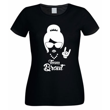 Team Braut - Damen T-Shirt Junggesellinnenabschied TEAM BRAUT Rock N´ Roll