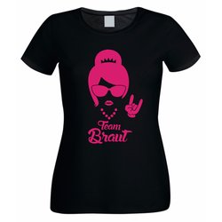 Team Braut - Damen T-Shirt Junggesellinnenabschied TEAM...