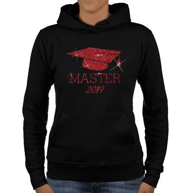 Damen Hoodie - Master 2019 schwarz-weiss XS