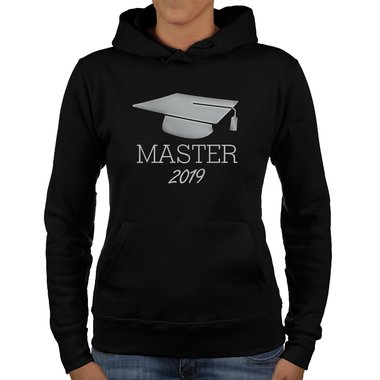 Damen Hoodie - Master 2019 schwarz-weiss XS