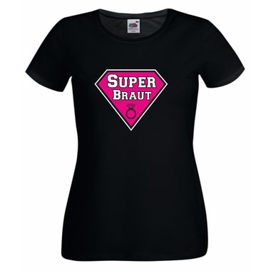 Damen T-Shirt Junggesellinnenabschied Superbraut