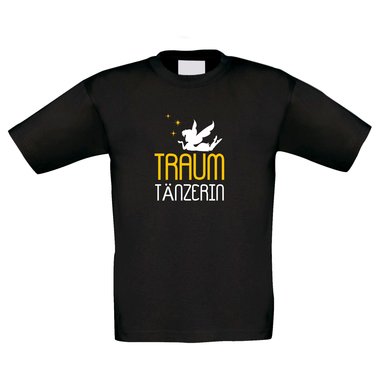 Traum Tnzerin ? Kinder T-Shirt weiss-gold 98-104