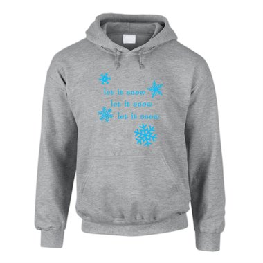 Let it snow Hoodie - Herren Hoodie grau-cyan 4XL