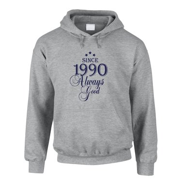 Jahrgang 1990 - Since 1990 Always Good ? Herren Hoodie schwarz-silber XXXL