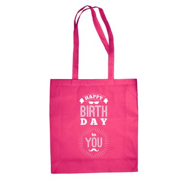 Jutebeutel Geburtstag - Happy Birthday To You - Baumwolltasche