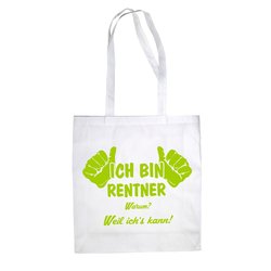 Ich bin Rentner, weil ichs kann - Baumwolltasche Jutebeutel