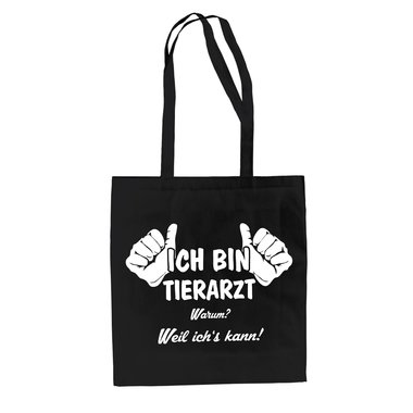 Ich bin Tierarzt - Baumwolltasche Jutebeutel