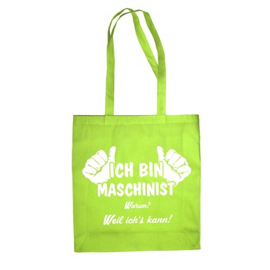 Ich bin Maschinist - Baumwolltasche Jutebeutel