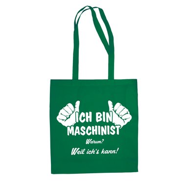 Ich bin Maschinist - Baumwolltasche Jutebeutel