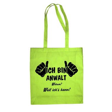 Ich bin Anwalt Jutebeutel Baumwolltasche