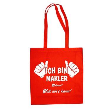 Geschenk Makler - Ich bin Makler Jutebeutel Baumwolltasche