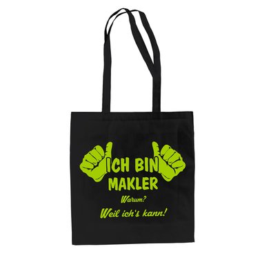 Geschenk Makler - Ich bin Makler Jutebeutel Baumwolltasche