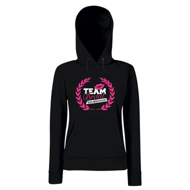 Team Braut heute wird gefeiert -mit Kranz- Damen Hoodie