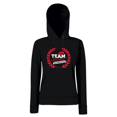 Team Braut heute wird gefeiert -mit Kranz- Damen Hoodie