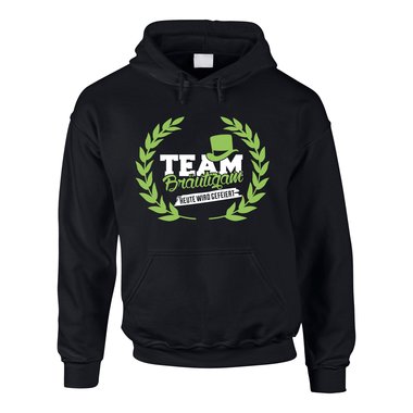 Herren Hoodie - TEAM Brutigam, heute wird gefeiert - mit Kranz