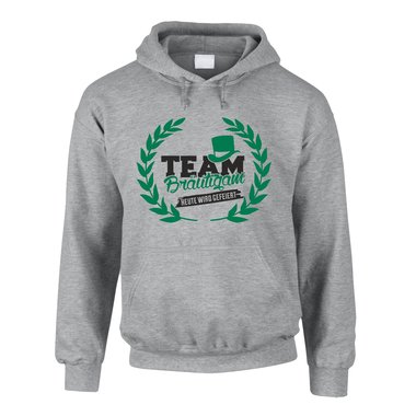 Herren Hoodie - TEAM Brutigam, heute wird gefeiert - mit Kranz