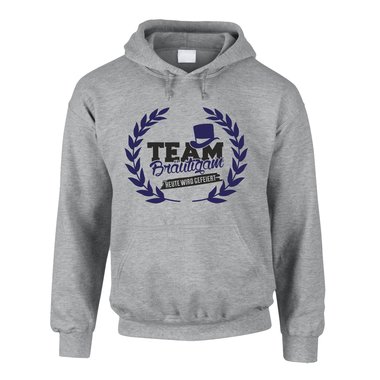 Herren Hoodie - TEAM Brutigam, heute wird gefeiert - mit Kranz