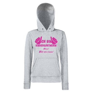 Abschiedsgeschenk Erzieherin - Damen Hoodie - Ich bin Kindergrtnerin