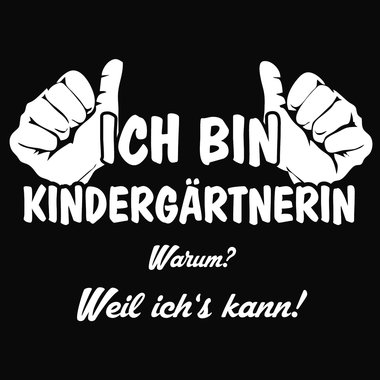 Geschenk fr Erzieherin - Damen T-Shirt V-Neck - Ich bin Kindergrtnerin