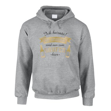 JGA Herren Hoodie - Ich heirate! Die Anderen Saufen - Bierflaschen