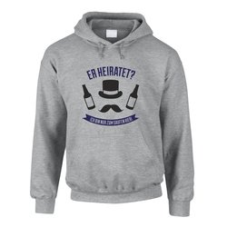JGA Herren Hoodie - Er heiratet! Ich bin nur zum Saufen...