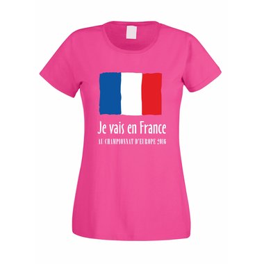 EM Damen T-Shirt - Je vais en France - Au championnat d´Europe 2016