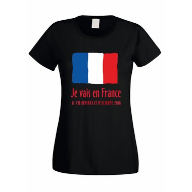 EM Damen T-Shirt - Je vais en France - Au championnat dEurope 2016